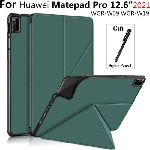 For Huawei MatePad Pro 12.6 inch 2021 Gligle Auto-Sleep/Wake Soft TPU Case For Huawei MatePad Pro 12.6 Cover Case+Stylus Pen