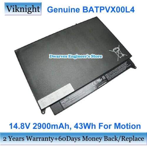 Genuine BATPVX00L4 Laptop Battery For Motion GC02001FL00 FWS-001 I.T.E. tablet FWS 14.8V 2900mAh 43Wh