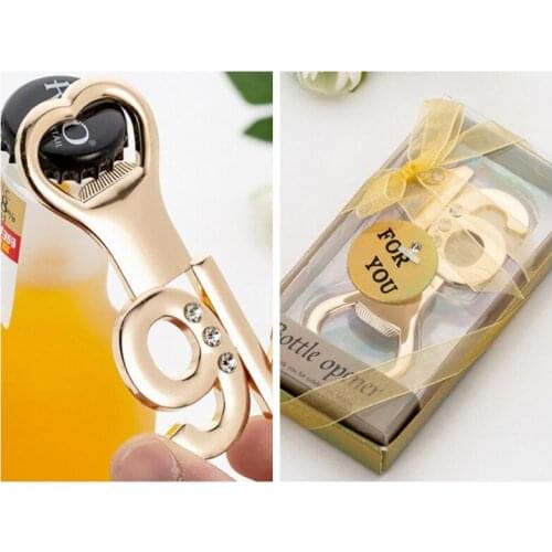 20Pcs/lot) 16th Wedding Anniversary of Gold 16 design Beer bottle opener for 16 years old birthday gift and wedding gift favors