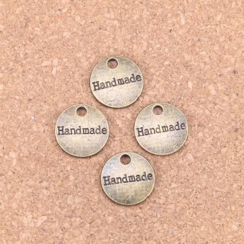 20pcs Charms handmade hand made 14mm Antique Pendants,Vintage Bronze Jewelry,DIY for bracelet necklace