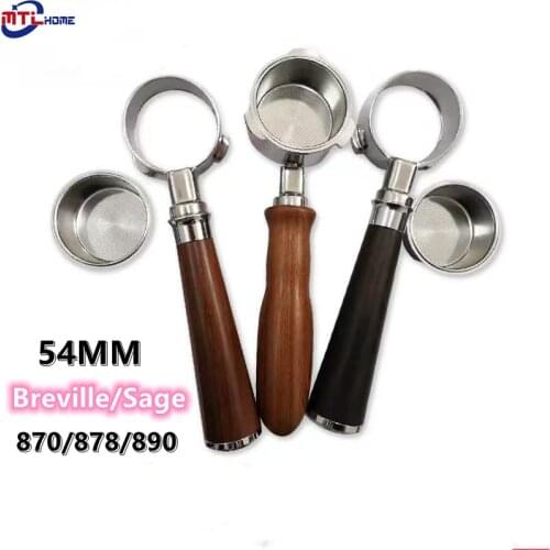 Portafilter 54mm Sage Breville Bottomless Filter Holder for 870/878/879 with basket 바텀리스 مكينة قهوة