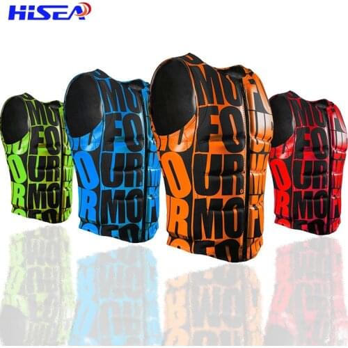Hisea High Quality Professional Adult Life Jackets Thick Water Floating Surfing Snorkeling Fishing Racing Vest Portable Folded