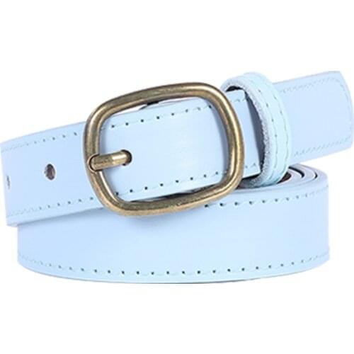 Ke Meiqi Bronze Buckle Ladies Retro Belt Women Wild Fashion Decoration Student Youth Jeans Ladies Belt