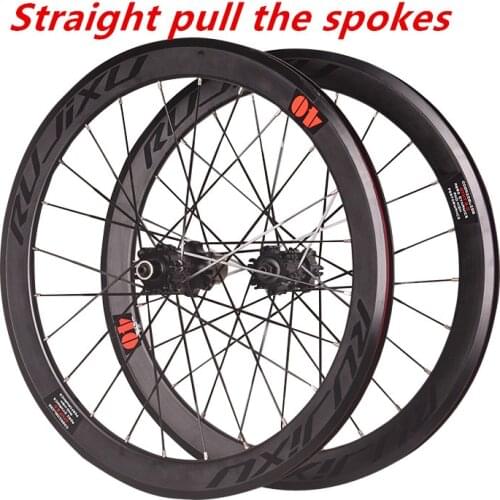 Folding bike straight pulls the spokes 20 Inch 406 22 Inch 451 r40 brake disc hub 40mm 24h wheels 100/135 bicycle wheels wheeled