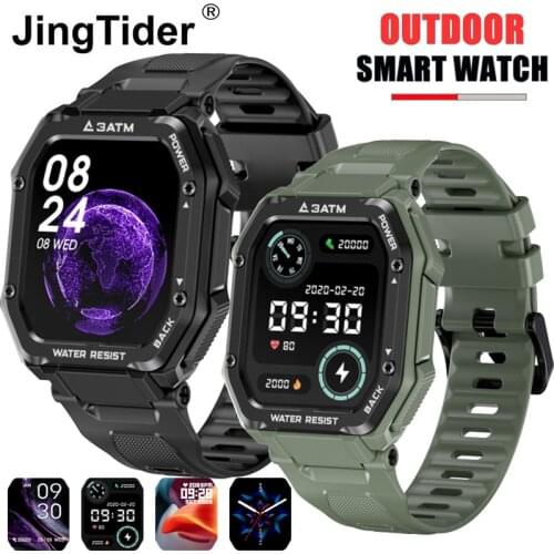 C16 Outdoor Sport Smart Watch 3ATM Deep Waterproof Swimming Smartwatch Long Standby 20 Sports Modes Blood Pressure Rugged Watch