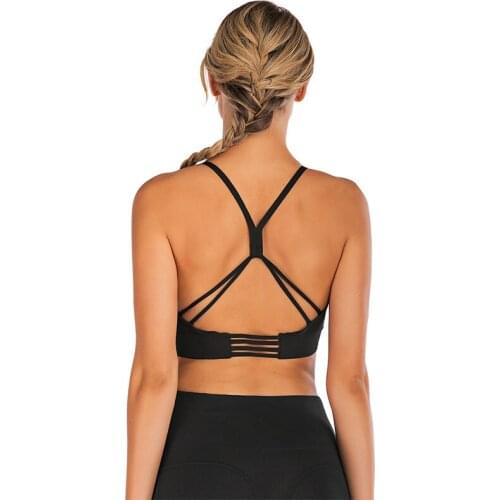 Zhangyunuo Sports Bra Backless Slim Yoga Bra Backless Tank Top Gym Shockproof Push Up Underwear High Stretch Breathable Crop Top