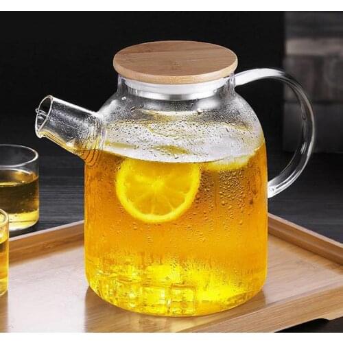 Teapot Heat-resistant High Temperature Kettle Transparent Glass Fruit Flower Tea Set Large Household Electric Ceramic Stove For
