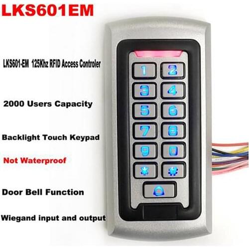 IP68 Waterproof Backlight 125Khz RFID IP68 Waterproof Standalone Access Control Reader Keypad 2000 Users door opener