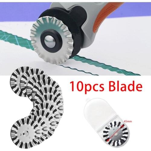 45mm Wave Rotary Blade Great Pinking Blade For Quilting Scrap Booking Sewing Accessories High Quality Durable Quick Delivery 40P