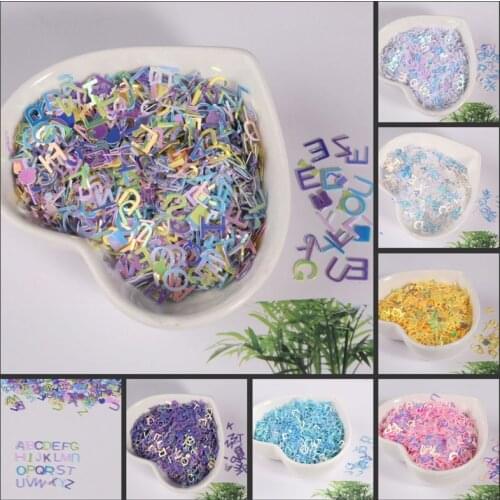 10g/pack 6mm Letter Shape Loose Sequins Paillettes for Nails Art wedding Decoration Confetti Star Nail Sequin Arts and Crafts
