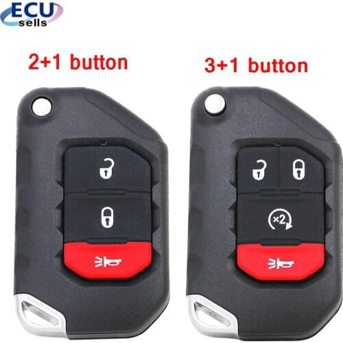 2+1 / 3+1 Button Smart Remote Key Shell Case for the JEEP for Chrysler with SIP22 blade