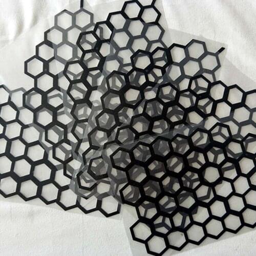 6Pcs/Set Car Rear Light Sticker PVC Honeycomb Style Taillight Tail Lamp Cover Decoration Decals For Ford Mustang 2015-2017 Parts