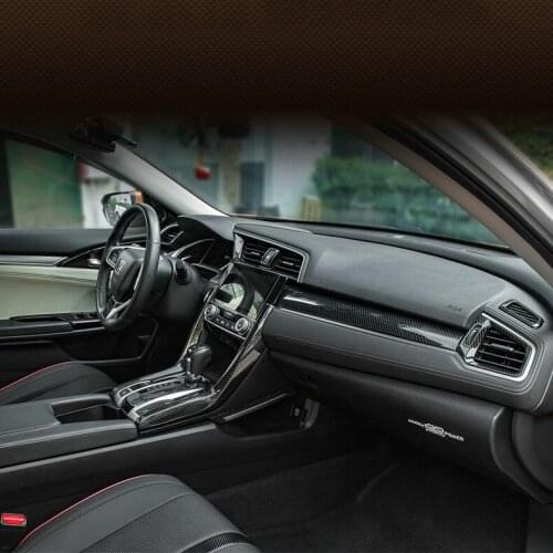 For Honda Civic 10th 2016 2017 2018 Carbon fiber car interior+exterior refit decorative decoration cover trim