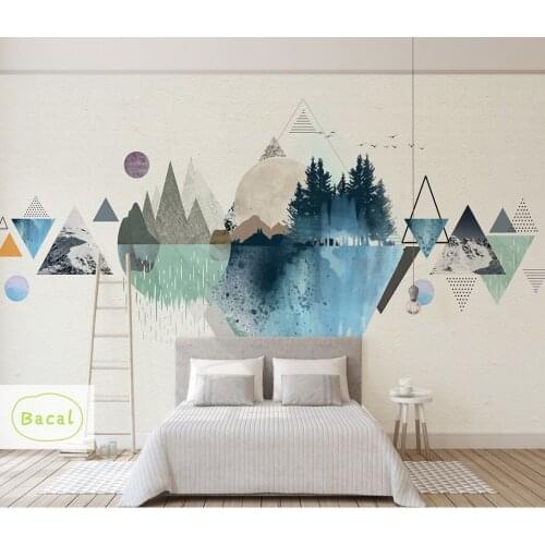 Bacal Custom Photo Wallpaper 3D Modern Geometry Pattern Living Room TV Background Wall Decoration Mural Art Papel De Parede 3D