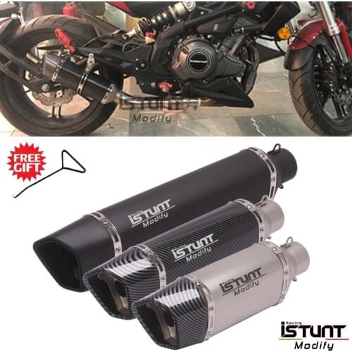 ISTUNT 36-51MM Universal Motorcycle Exhaust Pipe Muffler For nmax FZ1 R6 R15 R3 ZX6R ZX10 Z900 CBR1000 GSXR1000 PCX125 PCX150