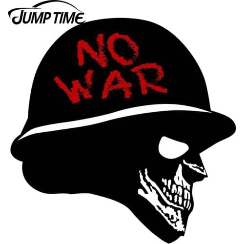 JumpTime 13cm x 12cm No War Skull Vinyl Sticker Laptop Vinyl Car Decal Window Wiper Decal Car Styling Accessories