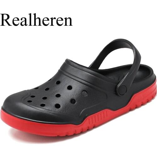 Summer Mens Clogs Rubber Beach Sandals Plus Size 50 51 52 Garden Outdoor Soft Breathable Comfortable Shoes New Fashion 2021