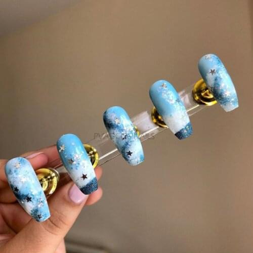 Magnetic Nail Holder Practice Training Display Stand Acrylic Press On Tips Manicure Tool