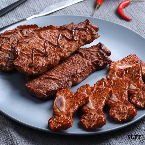 Artificial food display props dining room hall hotel restaurant store shop decoration simulation fake beefsteak steak model