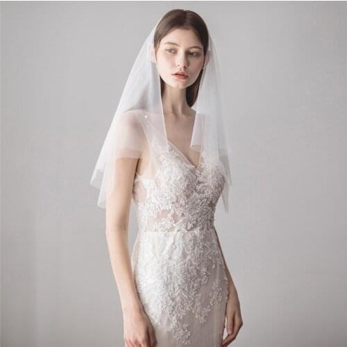 New Wedding Jewelry Hair Veil Long Pearl Bridal Engagement Accessories For Women Party Double layer Romantic Handmad