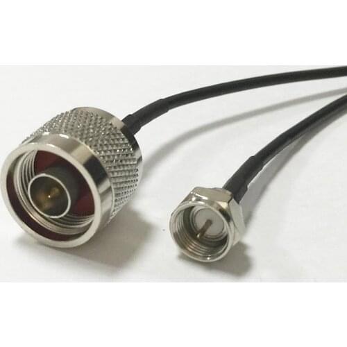 New N Male Plug Switch F Male Adapter RG174 jumper Cable 20CM 8" Wholesale Fast Ship
