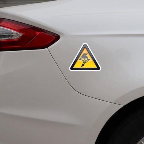 Pay Attention To The Electric Attention Security Warning Car Stickers Waterproof Car Window Body Decorative Stickers Accessories