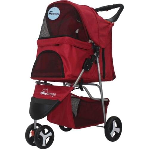 Portable folding pet cart dog cat dog Teddy cart tricycle pet cart dog trolley pet