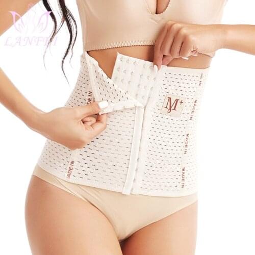 LANFEI 6-Row Hooks Waist Trainer Body Shapers Corset Womens Slimming Shapewear Tummy Control Belly Reduce Cinchers Trimmer Belt