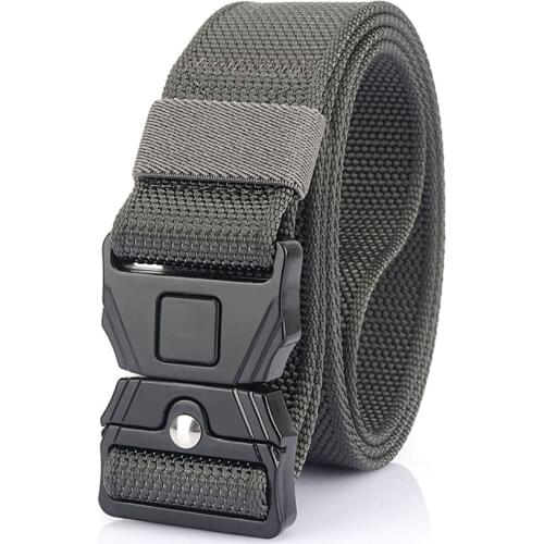 New Outdoor Tactical Nylon Men Belt Metal Pluggable Buckle Quick Release Comfortable Wear-resistant Mens Jeans Belt Adjustable