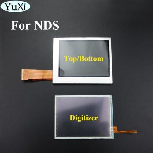 YuXi Replacement Top Upper / Lower Bottom LCD Display Screen Touch Screen Digitizer Glass For Nintendo DS for NDS Game Console