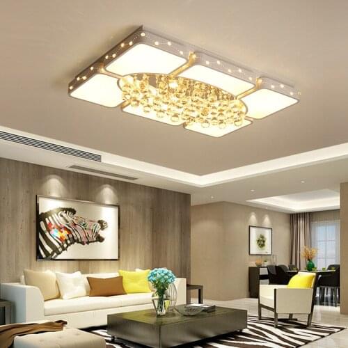 Modern Creative Ceiling Light Simple Crystal Lamp For Home Living room Bedroom Restaurant With LED Bulbs DHL Free