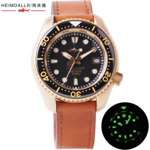 Heimdallr Sports Watch NH35a Mechanical Automatic Wristwatch Bronze Men Watches 2020 Luxury Brand 300m Water Resistant Diving