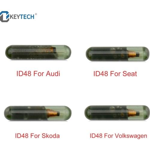 OkeyTech ID48 Glass Transponder Car Key Chip for Audi Seat Skoda Volkswagen Fob Auto Key Blank Chip Accessories Replacement