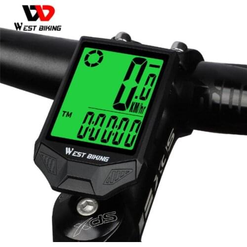 WEST BIKING 4 Type Bike Computer 2.36" Speedometer Odometer Rainproof Cycling Measurable Temperature Stopwatch Bicycle Computer