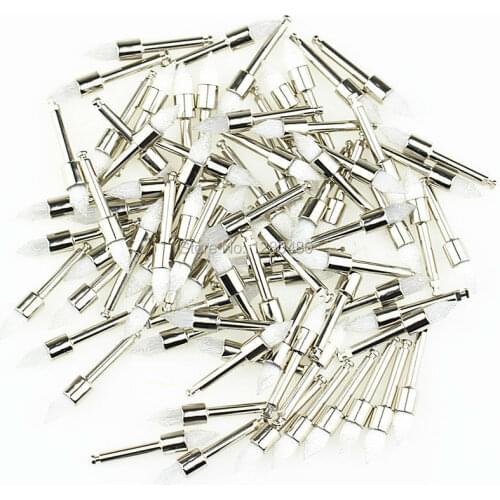 High Quality Dental Lab Products Small White Nylon Latch Pointed Polishing Polisher Brushes Dentist Materials