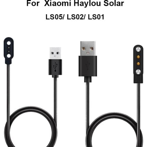 Replacement Wristband USB Cable Charger Base for Xiaomi Haylou Solar LS05 LS02 LS01 Charging Dock Adapter Smartwatch Accessories