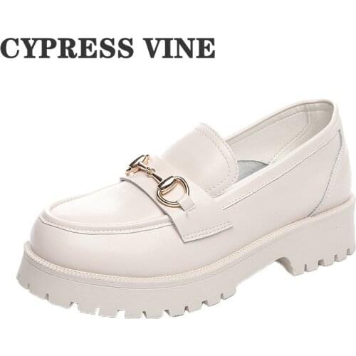 Cypress Vine Women Loafer Classic Casual Shoes Split Leather For Spring Autumn Round Toe Rubber Outsole By Handmade Size 35-40