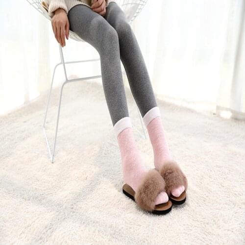 Winter stockings thicker and warmer plush stockings, velvet stockings, floor stockings, ladies'household stockings