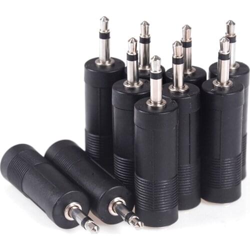 2/5pcs 1/8 3.5mm Male Plug To 1/4 6.35mm Female Jack Mono Adapter Connector Convertor High Quality