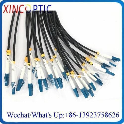 200M 8F,SM,9/125,G657A,8Fibers LC/SC/FC/STUPC LSZH/TPU 8C 200Mts Armored Fiber Optic Patch Cord CPRI 8Cores Black Cable Jumper