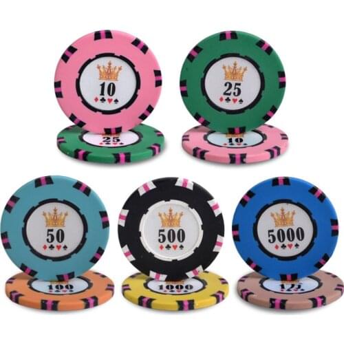 25pcs/lot Poker Chip Casino Clay with Iron Poker Chips Upscale Set Entertainment Texas Hold'em Metal Coins 16.5g 43x3.3mm