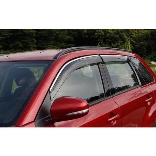 For Suzuki VITARA 2015 2016 Window Visor Vent Shades Sun Rain Deflector Guard Awnings Car Styling Accessories 4pcs 2017