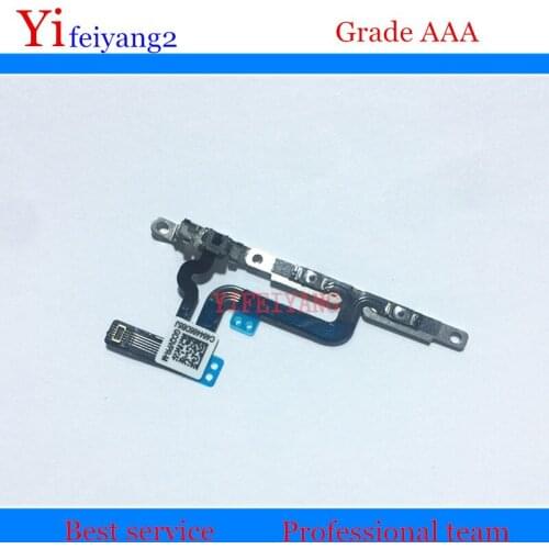 50PCS YIFEIYANG New Volume Control Button Mute Switch Ribbon Cable Flex Connector with Metal for iPhone 6S Plus