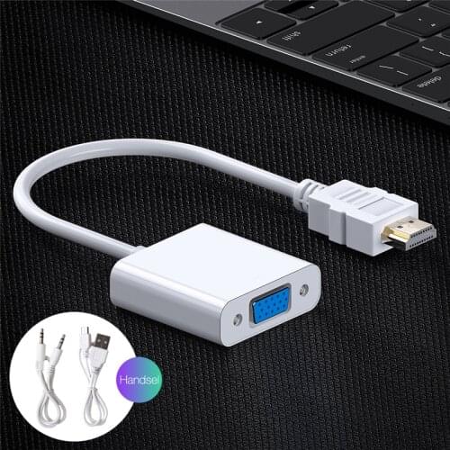 Adapter with aduio Tablet HDMI splitter to VGA For PC Laptop Video Converter cable Analog HD 1080p TV Box Projector Displayer