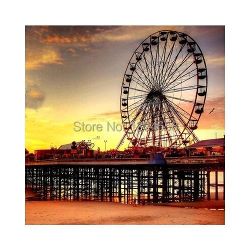 Free shipping custom 3D large mural wallpaper living room bedroom bedside restaurant entrance backdrop Ferris Wheel