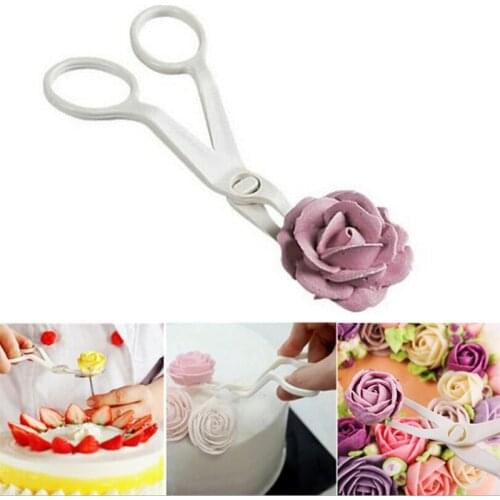 Piping Flower Scissors Safety Rose Decor Fondant Cake Decorating Lifter Cream Transfer Baking Pastry Kitchen Tool