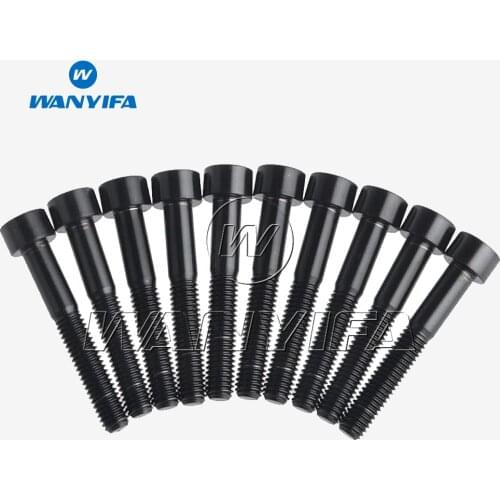 10 Pcs M6 M6*40 M6x40 Black Titanium Cylinder Head Bolt Screw for Road Mountain Bike Cycling Accessories