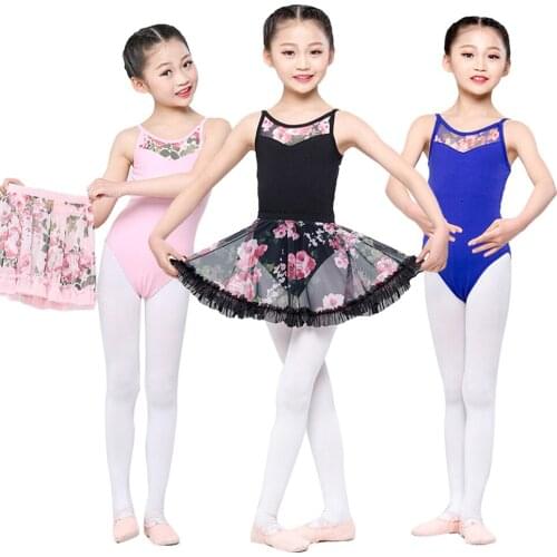 Kids Girls Ballet Dance Leotard Mesh Neck Sleeveless Cotton Bodysuit Children Camisole Cross Straps Back Dance Ballet Costume