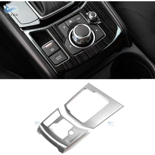 For Mazda CX-5 CX5 2017 2018 ONLY LHD Car Gear Shift Electronic Handbrake Panel Cover Decor Trim