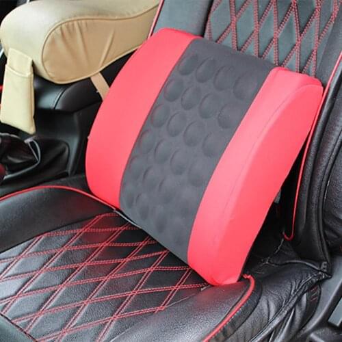 Electric Waist Pillow Car Back Mat Vehicle Massage Seat Support Lumbar Memory Cotton Seat Cushion Accessories